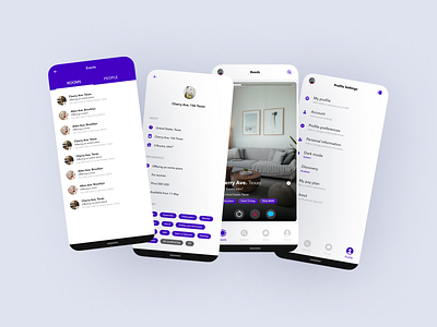 REEDCOM: Reinvented Roommate Finder android androidapp appdesign application beautiful design dribbble best shot fresh inspiration mobileapp nativeapp purple startup ui uiux uxdesign
