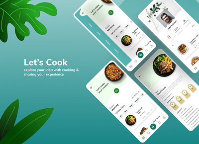 Let's Cook cook designs figma food food app ui ux