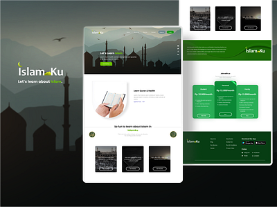 Islamku - Website Landing Page branding course education islam islamic design landing page ui ux web web design