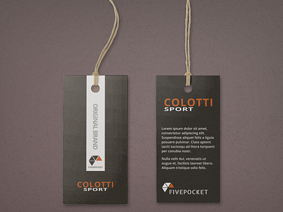 Label Tag Product - Colloti branding clothes garment graphic design hang tag label tag product product design