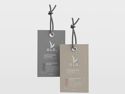 Label Tag Product - OLO branding clothes garment graphic design hang tag label tag product product design