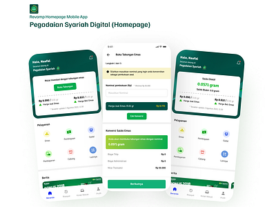Revamp Pegadaian Syariah Digital fintech investment mobileapp pegadaian ui ux