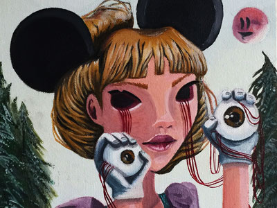Her Eyes disney eyes girl illustration painting thread
