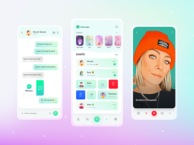 WhatsApp Redesign (Conversation and Video Cal.) adobe xd app app ui call chat chats conversation design redesign ui ux video call whatsapp whatsapp redesign xd