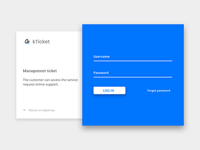 Redesign Login kTicket interface log in login management site web ticket ui ui design user ux ux design web design