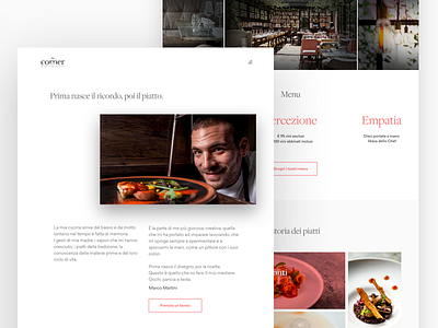 The Corner Townhouse corner italy redesign restaurant townhouse ui design ux design web design website