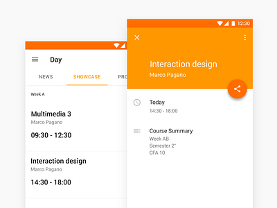 "Day App" Material Design app design day material design ui design ux design