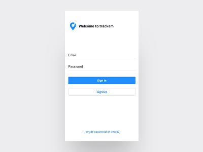 Daily UI - Sign In trackem