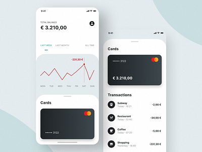 Design Concept: Banking app 02 app app design bank banking daily ui product design ui ui design user experience user interface ux ux design