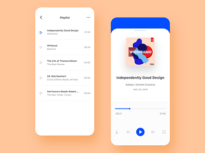 1. Podcast - Playlist adobe xd app design daily ui design concept podcast product design ui design ux design