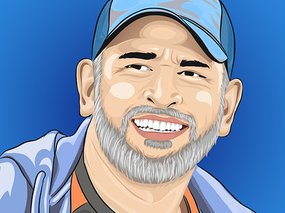 MS Dhoni illustration