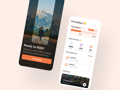 Running Mobile Application activity app fitness health jogging learn marathon medical mobile run run cycle running sport task tracking ui ui design uiux workout