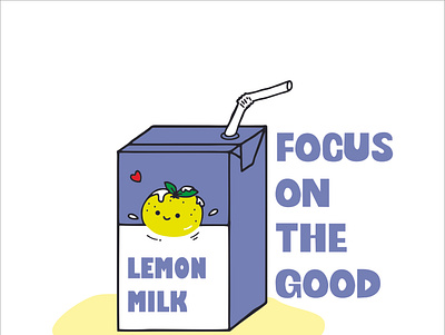 lemon milk design flat illustration