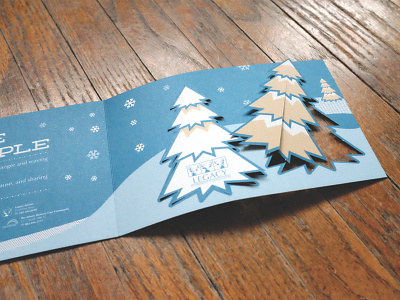 Happy Holidays Card card die cut holidays snow trees