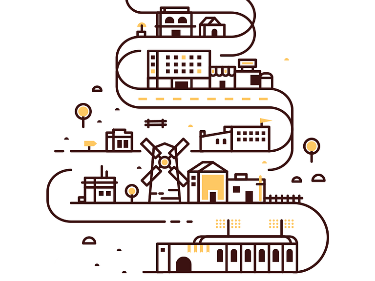 Little Town - WIP by Mike Hegberg on Dribbble