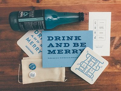 Holiday Soda Pack coasters holiday letterpressed paper scentedpaper soda