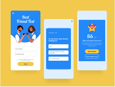 Best Friend App app design friends