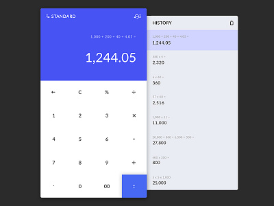 Daily UI - 04: Calculator cleanui dailyui mobile ui