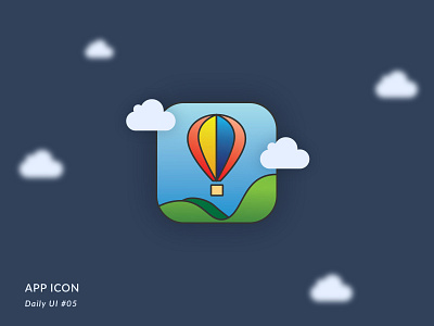 Daily UI: Day 5 - App Icon app appicon clouds dailyui day5 icon travel ui