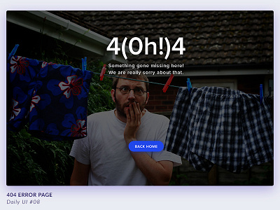 Day 8: 404 Error Page 404 404error dailyui errorpage ui web