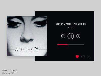 Day 9: Music Player 09 dailyui music musicplayer ui web widget