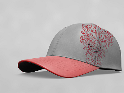 Gorga patterned hat design digital art illustration mockup
