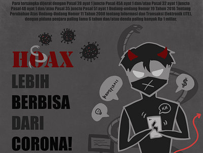 'Berantas Hoax' poster design digital art illustration poster design