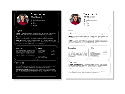 CV / Resumee Template Figma