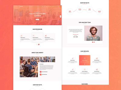 Takender - Creative Marketing Agency agency agency website creative design digital firstshot marketing onepage templatedesign ui web