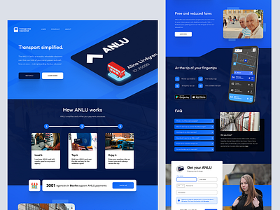 ANLU Travel Card concept design desktop isometric landing landingpage landingpagedesign public transport web