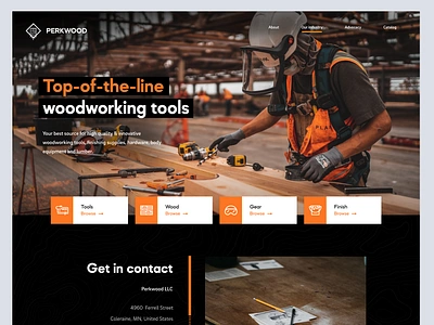 Perkwood concept concept design design desktop landing landing page landingpage landingpagedesign shop web woodworking