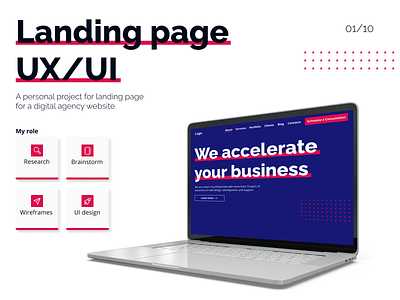 Landing Page for a Digital Agency design experience interaction interface ui ux webdesign