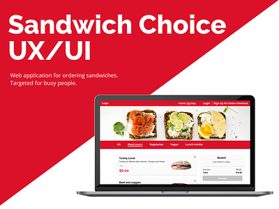 Sandwich Choice UX/UI design interaction interface ui ux webdesign