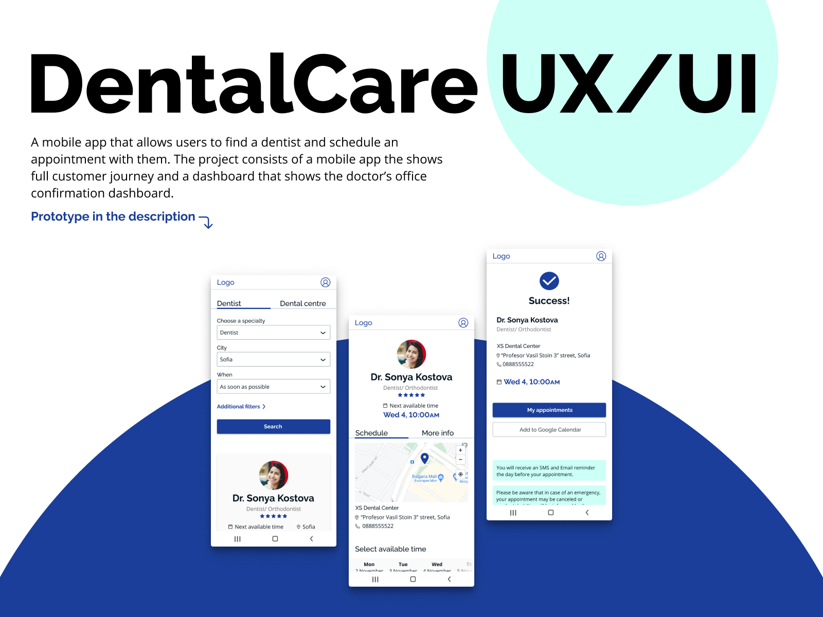 Dental Care UX/UI by Daniella Borissova on Dribbble