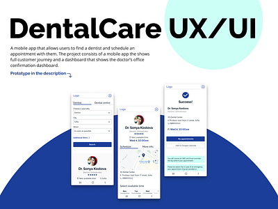 Dental Care UX/UI design experience interaction interface ui ux webdesign