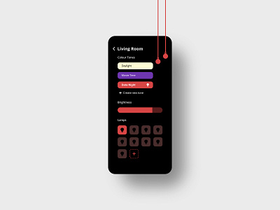 Smart Light Settings app dailyui design flat illustration interface minimal setting settings smarthome smartlight ui ux