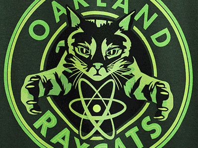 Oakland Raycats - 4 Color Waterbased Ink + Glow