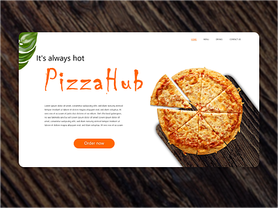 piiza Hub website design design food interface minimal pizza simple design ui web ui web ui design website website concept website design