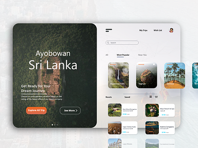 Travel Web Landing Page design graphic design interface landing page minimal simple design travel ui web