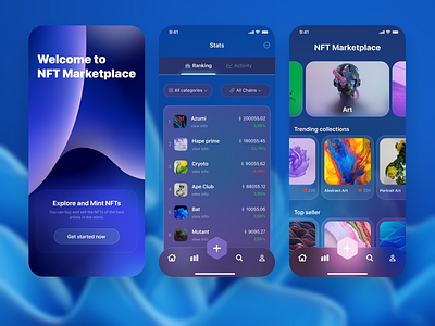 NFT mobile app design