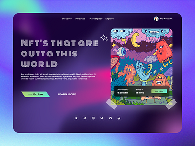 NFT landing Page Design