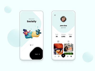 Minimal Social media app Design app design app ui graphic design interface minimal mobile ui uiux