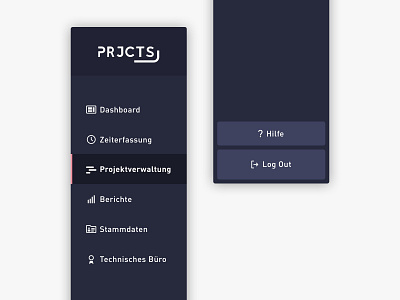 PRJCTS – Icons reworked dashboard ui design system icons planning sidebar sidebar menu sidenav software tables uidesign