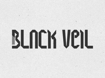 Blackveil illustration logo typography