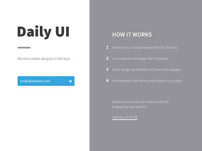 Redesign Daily UI Landing Page 100 dailyui ui