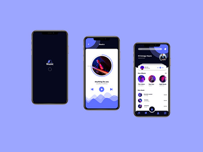 UI Music App android app design app designer design app ios iphone music app music player ui design uiux uiuxdesign uxdesign