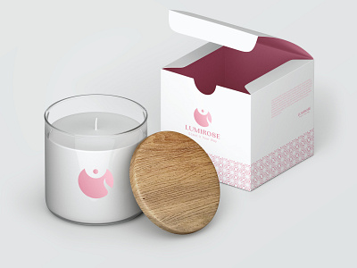 Logo & Branding branding candle design feminine graphic design illustrator logo design logodesign logotype luxurious packaging pink