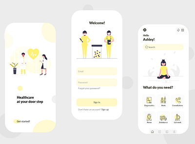 Medical Service App Design design doctor health healthy medical service ui