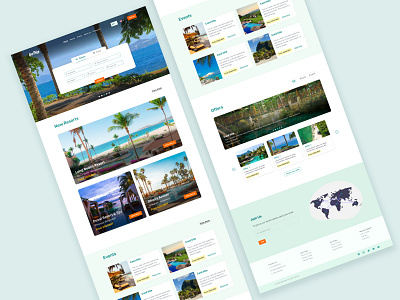 Travel Website GoTrip dashboard design landing page ui