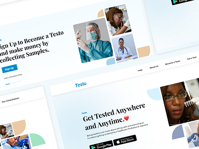 Health Care: Testing Lab Website Design | Landing Page graphic design health care landing page landingpage page ui website